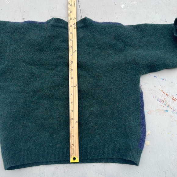 Women’s Club Room Sweater Multicolor Argyle NO SIZE Grandma Wool Prep Academia - Picture 10 of 11